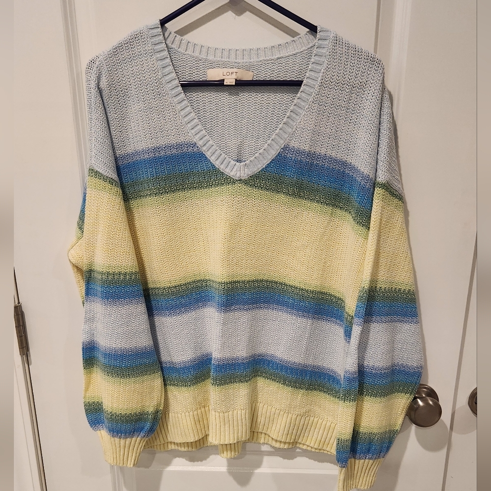 Loft Ombre V-Neck Sweater